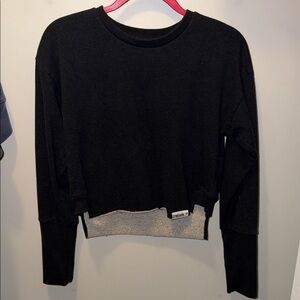 Gymshark Raw Hem Double Layer Cropped Sweatshirt - Small